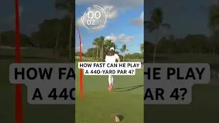 How fast can Kyle Berkshire play a 440-yard par 4?🤔 #golf