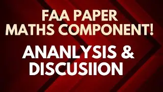 FAA PAPER! MATHS COMPONENT ! ANALYSIS! NO CORRECTIONS? #jkssb #faa #jammukashmir #jammu