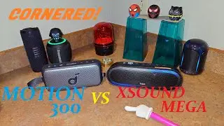 Soundcore Motion 300 vs Trbit XSound Mega 📐 Cornered! Bluetooth Speaker Comparison 📊 Stock EQ's.