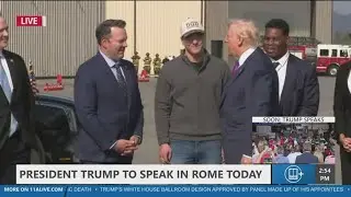 President Trump arrives in Rome, Georgia