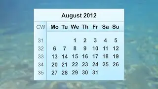 August 2012 Calendar