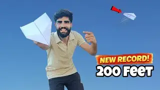 200 Feet+Longest Flying: How To Make Real Working Paper Airplane Tutorial 😯 