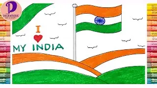 Republic Day Drawing _ How To Draw Republic Day Poster Easy Step By Step _ 26 January Drawing