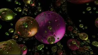 3D Ray Tracer - Tetrahedron of Oscillating Translucent Orbs