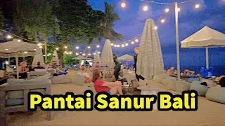 Menikmati Suasana Genius Cafe Pantai Sanur Bali Di Sore Hari