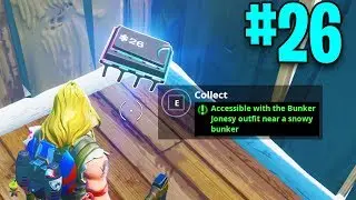 FortByte #26 - ACCESSIBLE WITH THE BUNKER JONESY OUTFIT NEAR A SNOWY BUNKER - LOCATION - FORTNITE