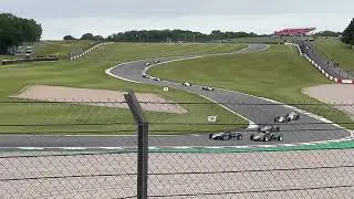Donington Park 2022 HSCC Weekend. Classic Formula Ford Close Call