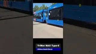 Trimet MAX Light Rail Type-6 Train at Hillsboro Health District