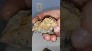 Cleaning rocks and minerals with Super Iron Out. Copper ore  from Bruce mines area.