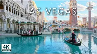 Las Vegas Nevada - Sunset Walk on The Strip - 4K Walking Tour