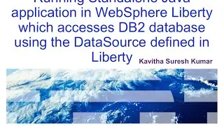 Running standalone java application which access database defined in WebSphere Liberty