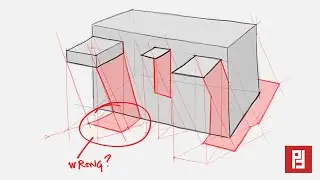 Sketch Practice with Mistakes - Casting Shadows of Overhangs