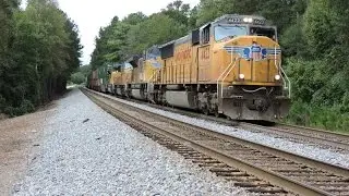 HD: UP 4423 leads NS Train 226 in Temple, GA