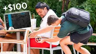 Reverse Pickpocketing Strangers!!