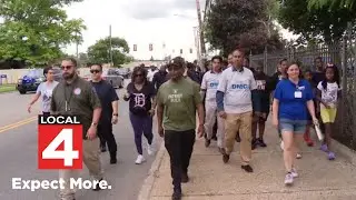 Detroit police hold fourth installment of 'Walk-A-Mile' Wednesday on city's west side
