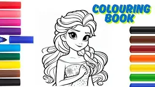 How to draw a cute Elsa Princess / easy drawing for kids / @cuteedraw #cuteedraw #elsadrawing 