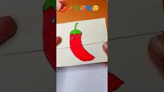🌶️ creative  folding surprise art #reels #art #artandcraft #drawing #foryou #diyart  #shorts #chill