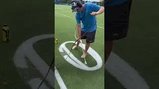 How we spray paint football fields 🏈🤩  -  🎥 j.sprays