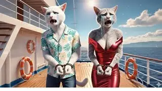 القط والقطة يتسجنان بعد رمى القطة فى البحر 😳#cat #cats #catlife #catlovers #catvideos #catshorts#cat