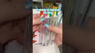 Probando las lapiceras con mucho Glitter #glitter #unboxing #lapiceras