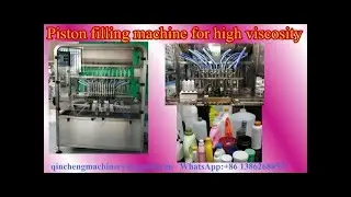 automatic lubricant oil filling machine.4L linear servo control piston filler&nbsp;زيوت التشحيم ملء آلة