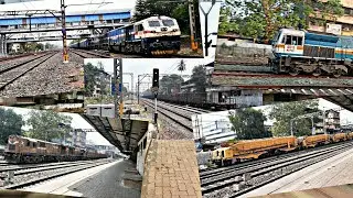 GOODS TRAIN VIDEO | All goods trains Flat wagons, Tankers, Covered wagons...