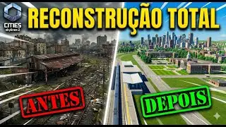 REFAZENDO A ESTA&Ccedil;&Atilde;O DE TREM E A FACULDADE  TIMELAPSE   CITIES SKYLINES 2