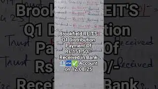 Brookfield Business Perks REIT'S Q1 Distribution Payment Details | #shorts #youtubeshorts #reits