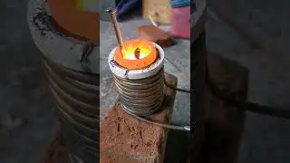 pemanas induksi.. test lebur tembaga sama besi
