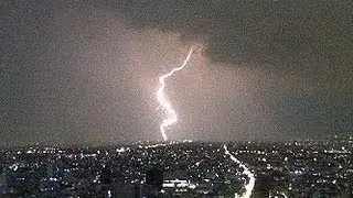 Ciudad de México. Tormenta Eléctrica 29 Septiembre 2012 Vista Torre Latinoamericana Sur