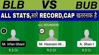 BLB vs BUB DREAM11 || BUB Vs BLB DREAM11 Prediction || BLB VS BUB 1ST ECS T10 HUNGARY MATCH