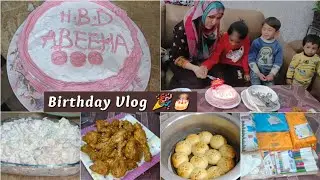 Birthday Celebration cake without Oven 🎉 | B. Day Party Ideas | 4 Dish Party Ideas | B.Day Vlog