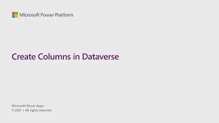 Create Columns in Dataverse