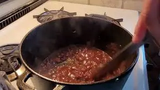 Cooking Irish Beef Stew in a Cast Iron Dutch Oven