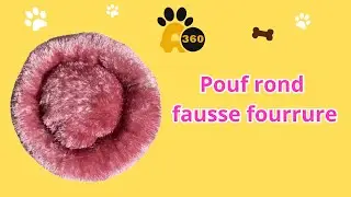 Pouf rond en fausse fourrure pour chat &ndash; confort & style pour votre compagnon