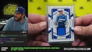 2025 Panini National Treasures Racing Hobby Box Random Serial # Group Break #5 - Brett