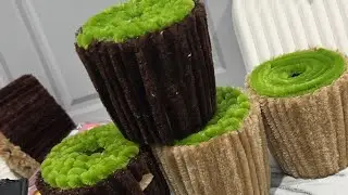 Tutorial membuat pot kawat bulu yg simple bagi pemula #bunga #bungahias #bungakawatbulu 