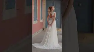 A beautiful boho wedding dress