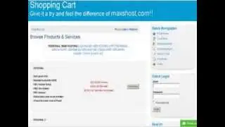 MaxsHost.com Shopping Cart