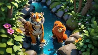 Two Tappy Tigers on Tip Toe Trail | Movement Song for Kids | Nursery Rhymes and Baby Songs
