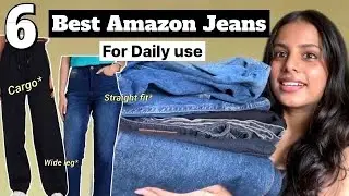 Amazon High waist Jeans Haul | Straight fit jeans, wide leg jeans, balloon pants |