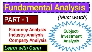 Fundamental Analysis, economy analysis, Economic analysis part 1 ( in hindi)