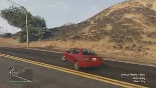 GTA V Michael is driving in Davis quartz (evening)