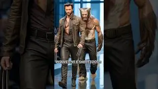 Confronto &eacute;pico na passarela: her&oacute;is vs vil&otilde;es 🔥#superman #wolverine #actor #hollywood