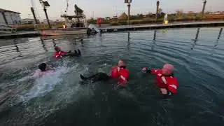 U.S. Coast Guard New York Explains Cold Water Survival 2020 With Help Of Harbor Tug Hawser Crew