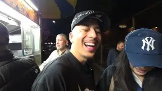 SANTEA AND CRAZY LATINA TRY NEW YORK  CITY STREET FOOD!!! (BAD IDEA)