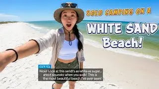 Solo Camping on a WHITE SAND Beach! ☀️ (Exploring Fort Pickens) | Adventure With Petite