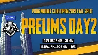 [EN] PUBG MOBILE CLUB OPEN Prelims Day 2 | Vivo | Fall Split | PUBG MOBILE CLUB OPEN 2019