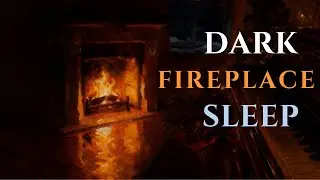 ✨🔥Warm Fireplace Sleep Sounds &bull; 10 Hours Dark Room, Snow & Sound Blanket Ambience