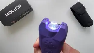 POLICE Stun Gun 628 - Max Voltage Rechargeable With LED Flashlight Siren Alarm - Purple